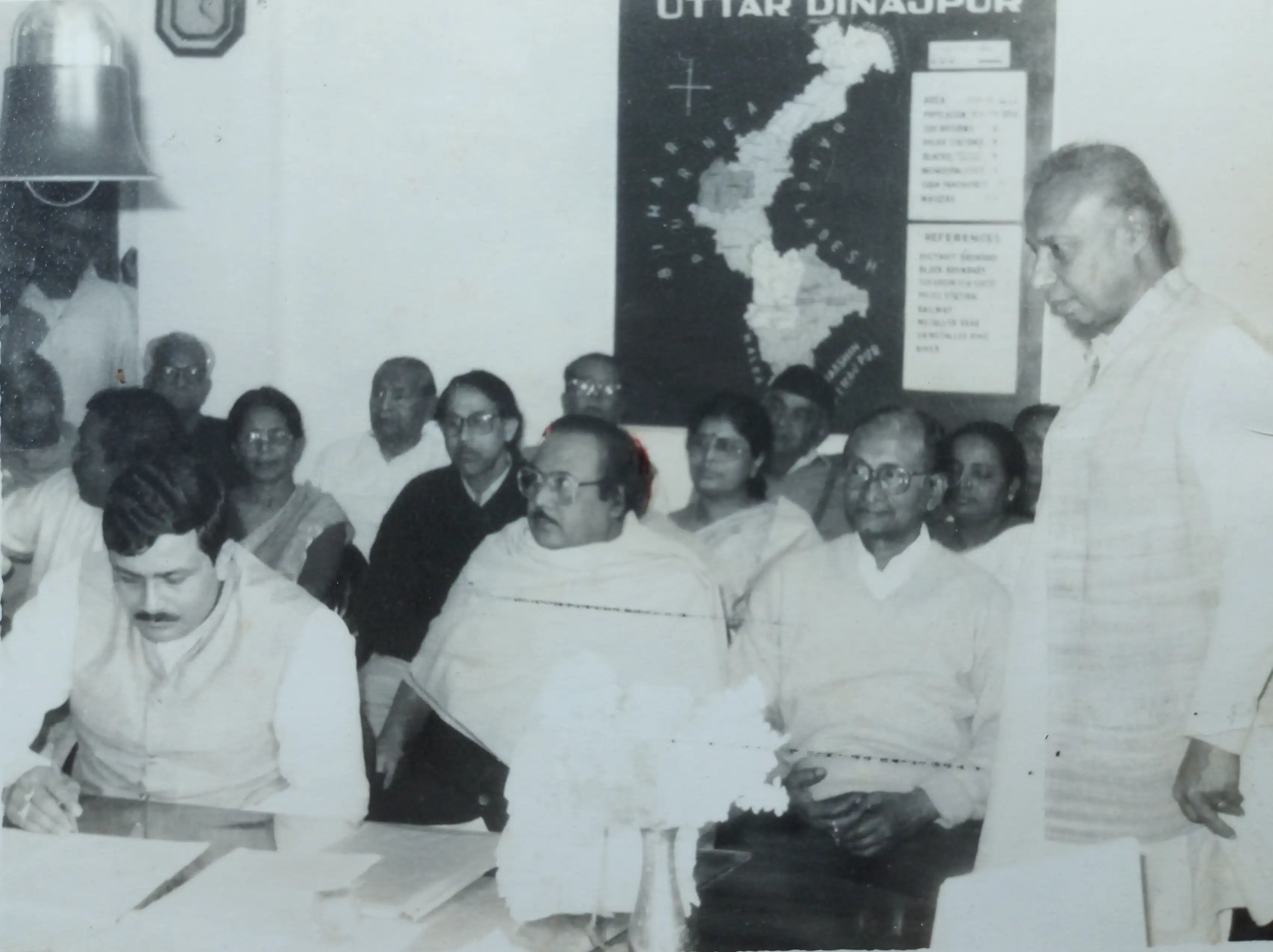 In this picture, you can see Dr. Gopesh Chandra Sarkar attending a meeting for the Bharatiya Janata Party.