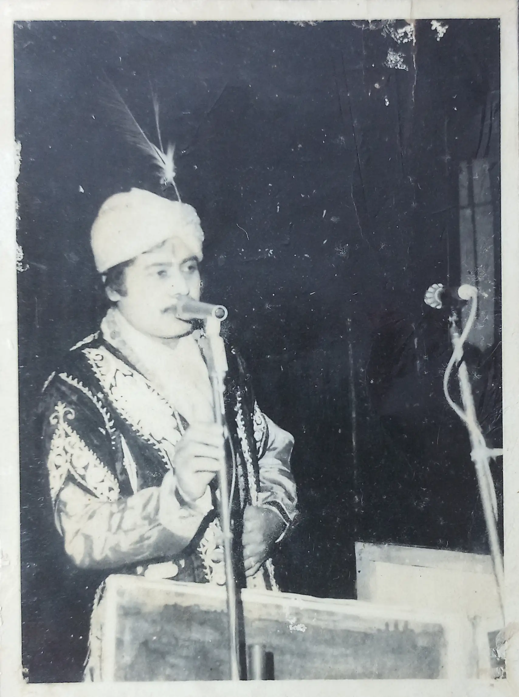 This is a picture of Dr. Gopesh Chandra Sarkar participating in a magic show in Raiganj. 